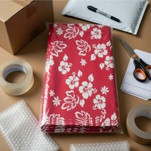 Floral Red Shipping Polys 25 Bags 6x9